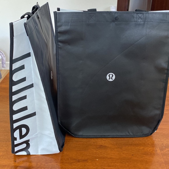 lululemon athletica Handbags - 2 Black lululemon reusable tote bags gym carryall